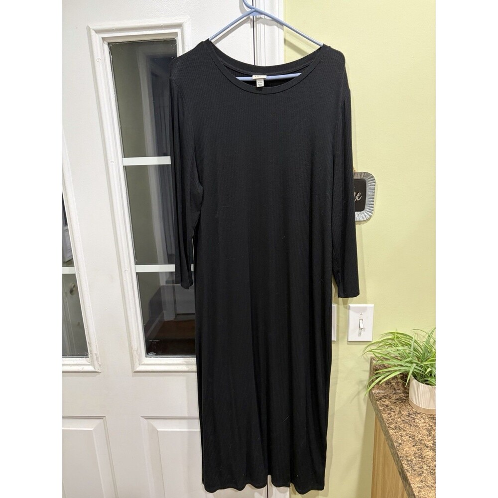 A New Day Ribbed Black Dress Size XX Large
